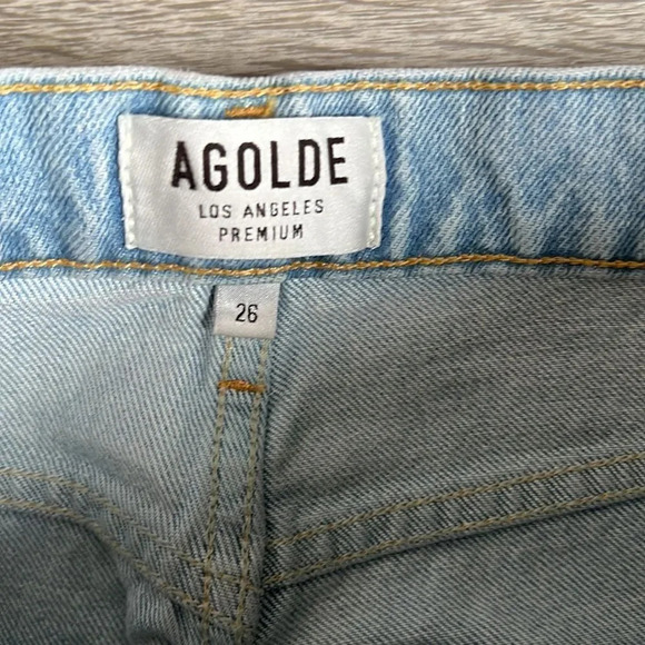 AGOLDE Jamie High Rise Classic Ever More 2 Light Blue Jeans - Picture 10 of 12